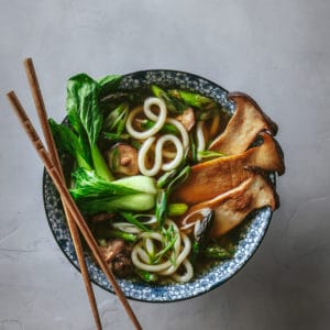 Udon Noodles with Greens